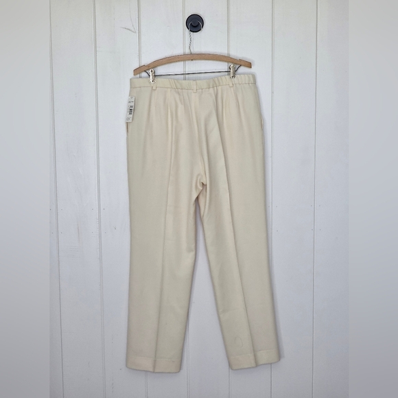 NWT Pendleton Petite Cream Virgin Wool Career Essentials slacks Size 16 16p - Picture 2 of 7